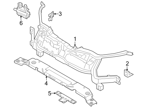 2024 Ford E-Transit Radiator Support Diagram