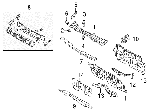 2006 Ford Fusion Cowl Diagram
