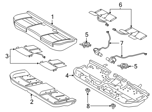 2017 Lincoln Continental Rear Seat Components Diagram 3 - Thumbnail
