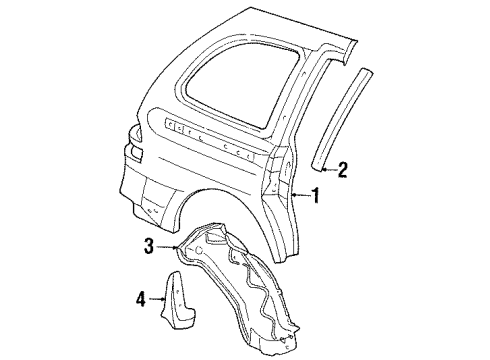 2000 Ford Windstar Side Panel & Components Diagram 3 - Thumbnail