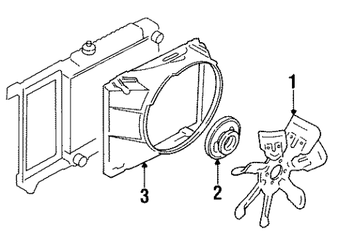 1990 Mercury Cougar Cooling Fan Diagram 2 - Thumbnail