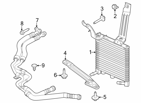 2025 Ford Mustang Oil Cooler - Engine Diagram 2 - Thumbnail