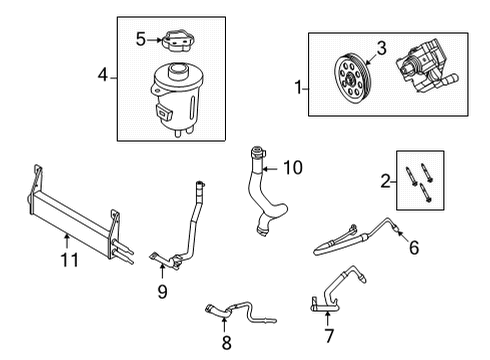 2020 Ford F-350 Super Duty P/S Pump & Hoses Diagram 2 - Thumbnail