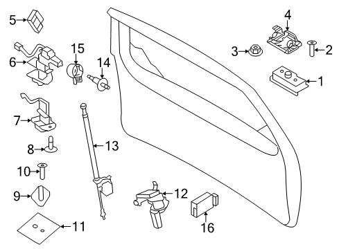 2015 Lincoln Navigator Lift Gate - Lock & Hardware Diagram