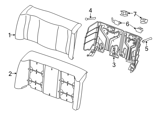 2016 Ford Special Service Police Sedan Rear Seat Components Diagram 2 - Thumbnail