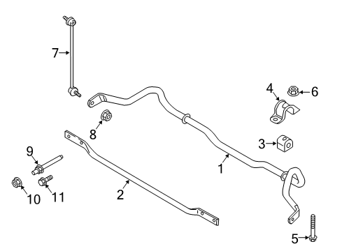 2016 Ford Focus Stabilizer Bar & Components Diagram 4 - Thumbnail