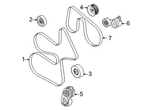 2021 Ford F-250 Super Duty Belts & Pulleys - Maintenance Diagram 4 - Thumbnail