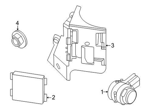 2024 Ford Mustang Mach-E Electrical Components - Rear Bumper Diagram