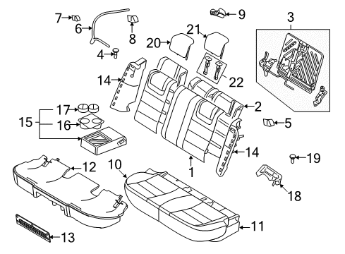 2011 Mercury Milan Armrest Assembly Diagram for AE5Z-5467112-CD
