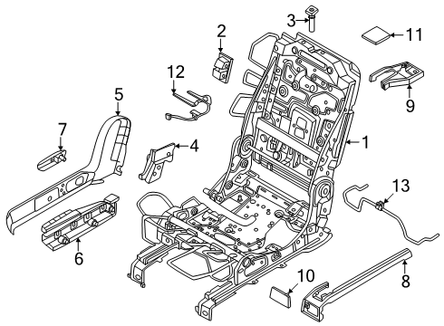2024 Lincoln Nautilus Rear Seat Components Diagram 2 - Thumbnail