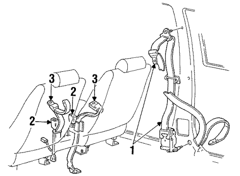 1997 Mercury Sable Height Adjuster Diagram for F6DZ-54602B82-AAD