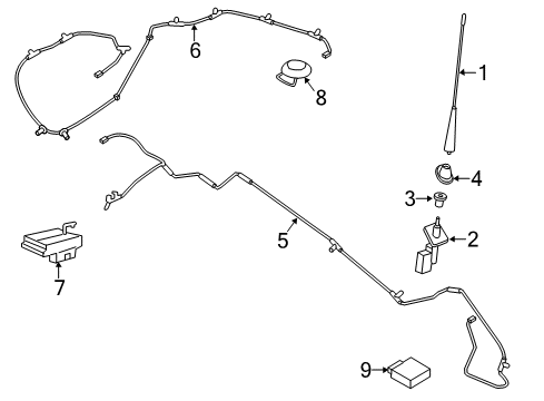 2013 Lincoln MKZ Antenna & Radio Diagram