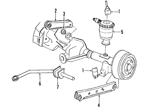 1993 Lincoln Town Car Lower Control Arm - Rear Diagram