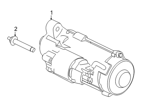2025 Ford F-150 Starter Motor Assembly Diagram for RL3Z-11002-A