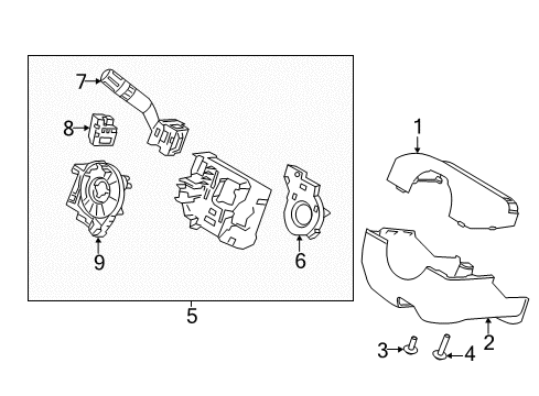 2013 Lincoln MKT Turn Signal Switch Diagram for EA8Z-13K359-BA
