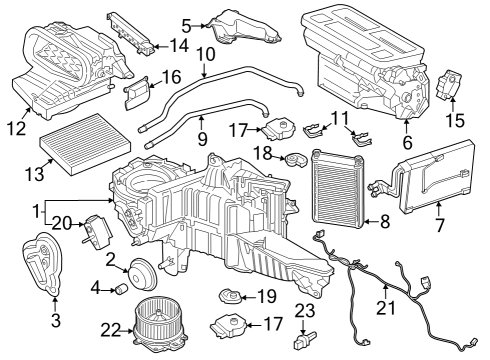 2022 Ford Expedition A/C & Heater Control Units Diagram