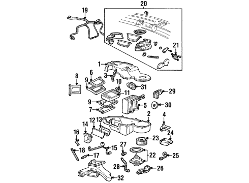 1998 Lincoln Mark VIII Motor Control Diagram for YF3Z19E624A