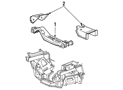 1988 Mercury Cougar Engine & Trans Mounting Diagram 2 - Thumbnail