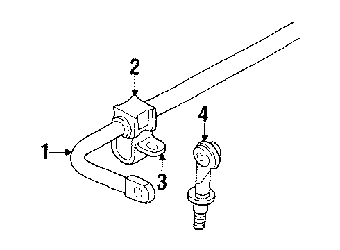 2000 Mercury Cougar Stabilizer Bar & Components Diagram 4 - Thumbnail
