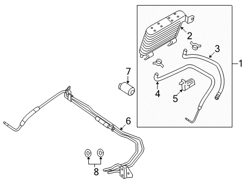 2009 Ford Explorer Sport Trac Trans Oil Cooler - Belts Diagram 2 - Thumbnail