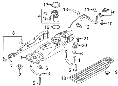 2019 Ford F-150 Filler Pipe Clamp Diagram for -W525937-S300