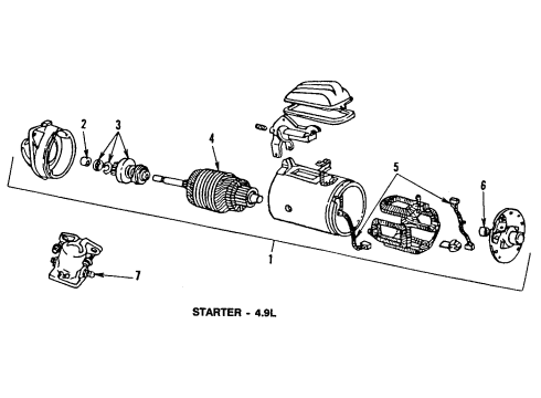 1992 Ford E-250 Econoline Starter Diagram 2 - Thumbnail