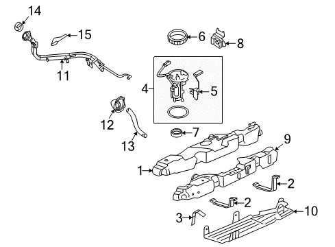 2009 Mercury Mountaineer Fuel Pump Diagram for AL2Z-9H307-AA