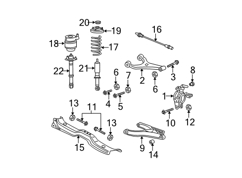 2004 Ford Expedition Rear Suspension Components Diagram 2 - Thumbnail