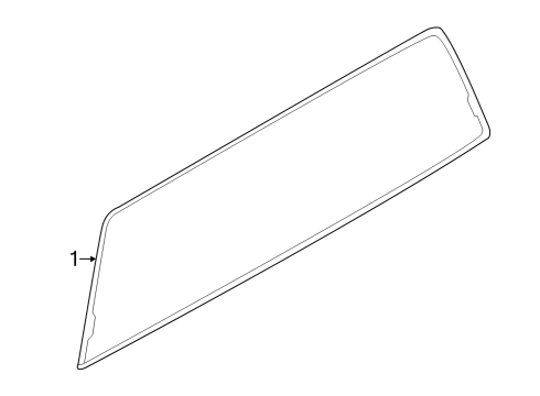 2023 Ford F-150 Lightning Glass & Hardware - Back Glass Diagram 2 - Thumbnail