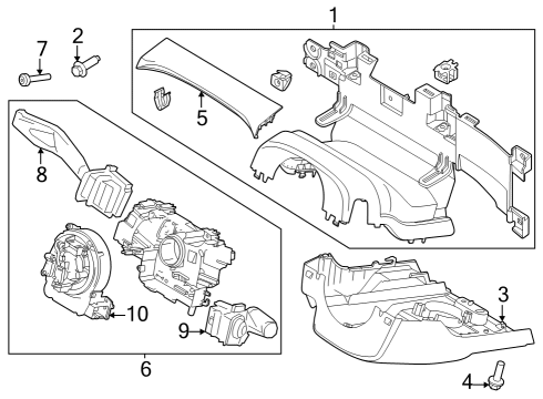 2025 Ford Mustang Shroud, Switches & Levers Diagram