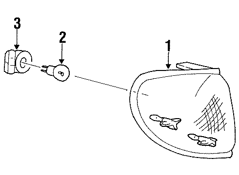 1998 Mercury Mountaineer Park & Side Marker Lamps Diagram