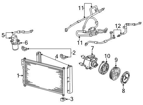 2002 Lincoln Blackwood A/C Compressor Diagram