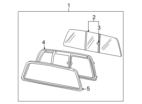 2003 Ford F-250 Super Duty Glass & Hardware - Back Glass Diagram 3 - Thumbnail