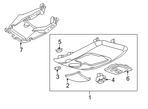 2004 Lincoln Aviator Roof Lamps Diagram 2 - Thumbnail