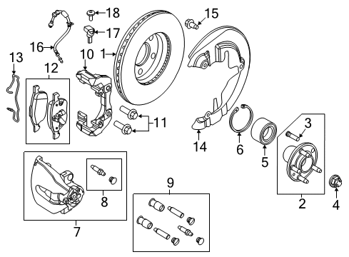 2018 Ford Focus Brake Components Diagram 2 - Thumbnail
