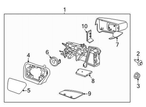 2023 Ford F-150 Mirrors - Body Diagram 4 - Thumbnail