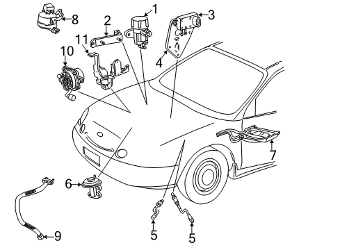 2005 Ford Taurus Emission Components Diagram 2 - Thumbnail