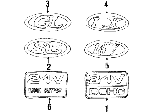 1997 Ford Contour Exterior Trim - Fender Diagram