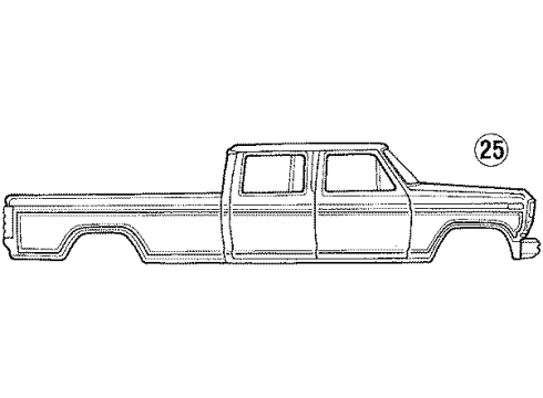 1985 Ford F-150 Stripe Tape Diagram 4 - Thumbnail