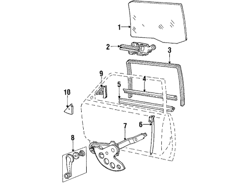 1985 Ford LTD Front Door Diagram 2 - Thumbnail