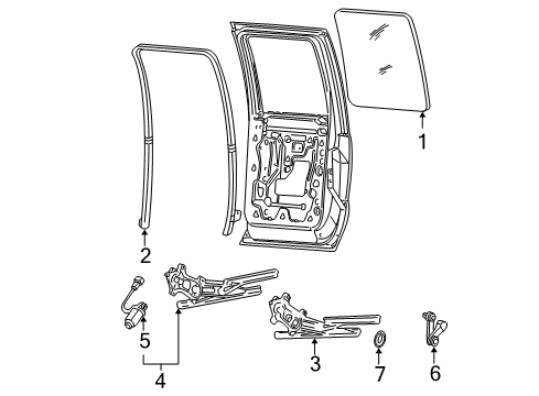 2002 Ford F-150 Door Diagram 5 - Thumbnail