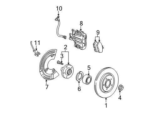 2000 Lincoln LS Rear Brakes Diagram