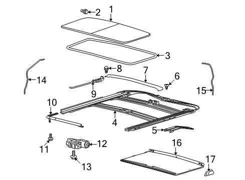 2010 Ford F-150 Sunroof Diagram 2 - Thumbnail