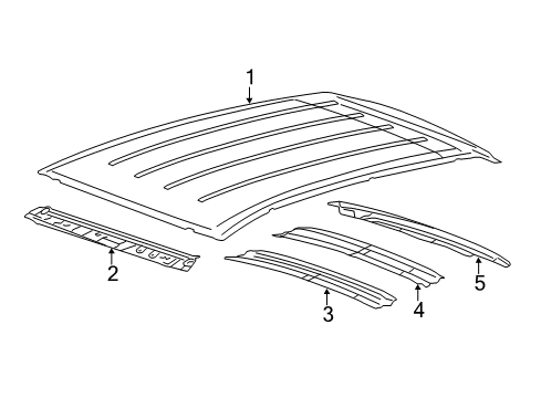 2012 Lincoln MKX Roof & Components Diagram