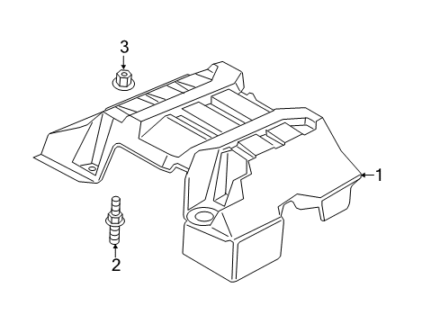 2015 Ford F-150 Engine Cover Diagram for FL3Z-6A949-A