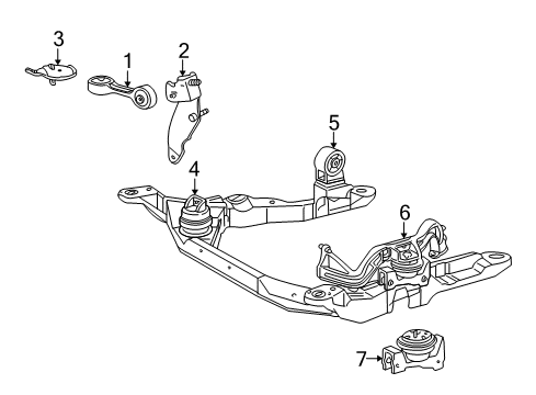 2006 Ford Taurus Engine & Trans Mounting Diagram