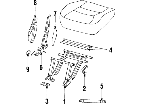 2000 Lincoln Navigator Rear Seat Components Diagram 2 - Thumbnail