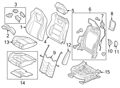 2024 Ford Mustang Driver Seat Components Diagram 3 - Thumbnail