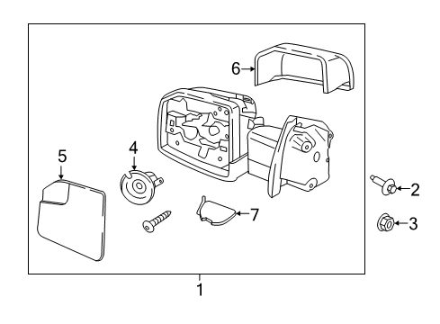 2016 Ford F-150 Outside Mirrors Diagram 4 - Thumbnail