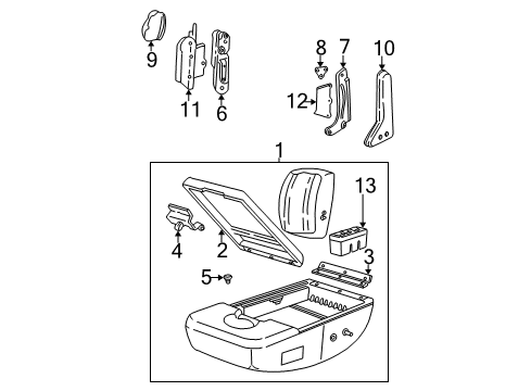 2000 Ford F-150 Armrest Diagram